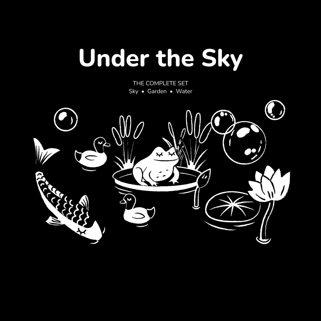 Cover image for Under the Sky bind-up high contrast book